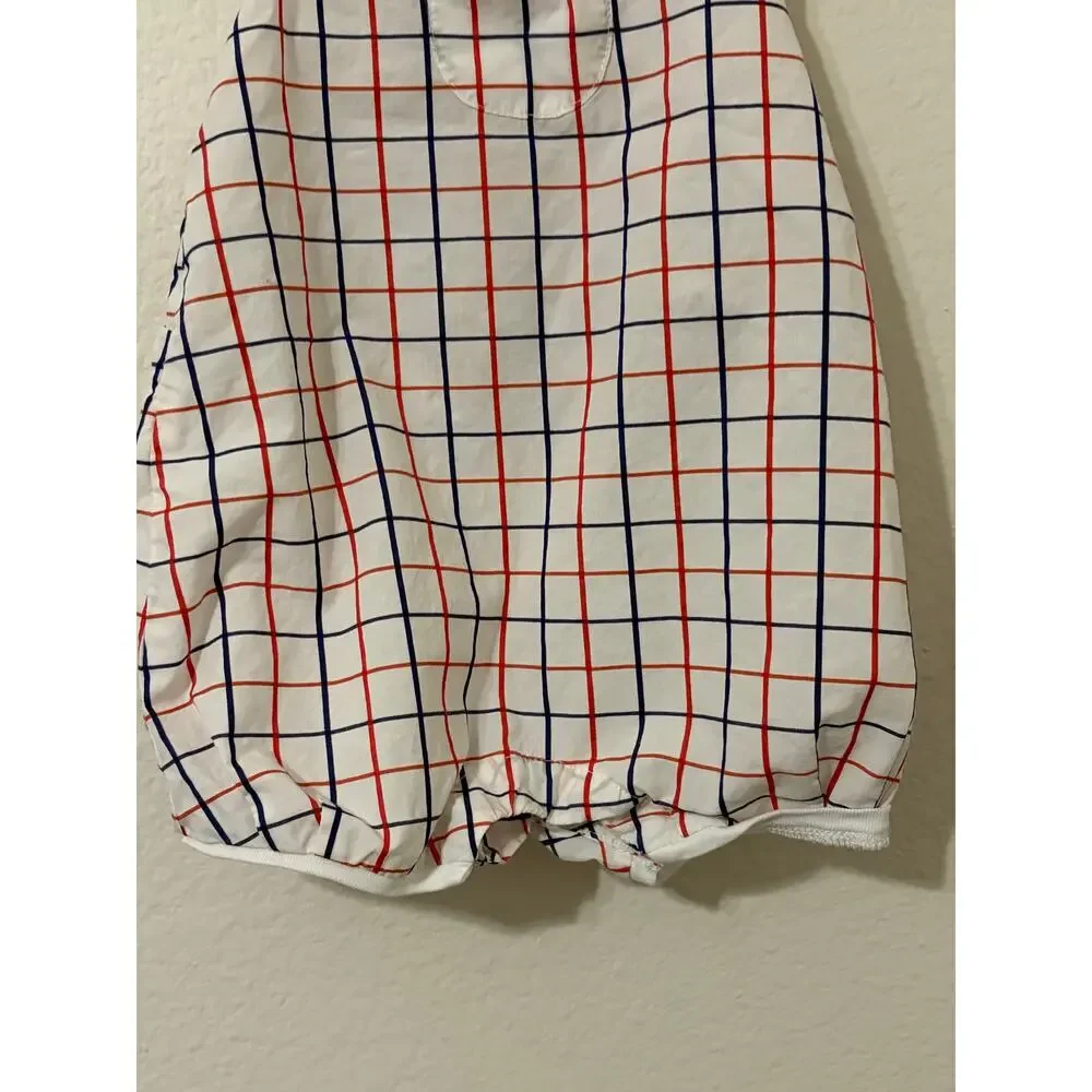 Jacadi Paris Size 6 Months Romper Cotton One Piece Nautical Sailor Lightweight